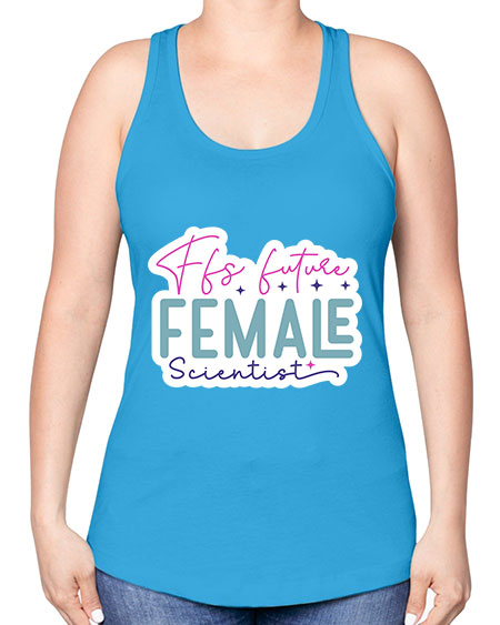 Ffs future female scientist 271# - general science -Racerback Tank