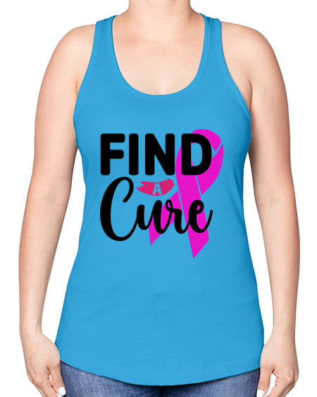 Find a Cure 26# - breast cancer -Racerback Tank