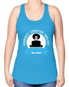Forensic computer analyst 46# - computer -Racerback Tank