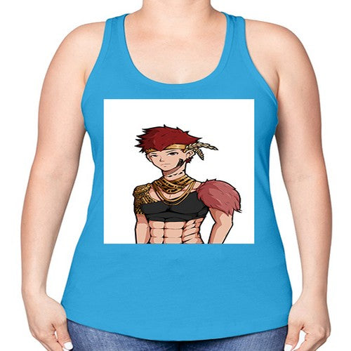 Forest tribal boy 67# - anime -Racerback Tank