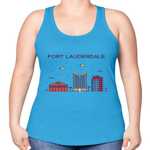 FortLauderdale 737# - cities -Racerback Tank