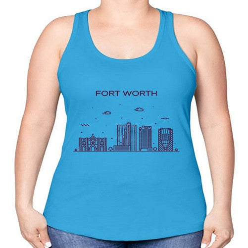 FortWorth 738# - cities -Racerback Tank