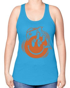 Give smile get hugs 131# - cartoon general -Racerback Tank