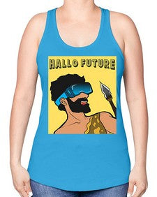 Hallo Future 497# - art pop art -Racerback Tank