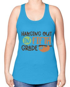 Hanging Out in Fifth 232# - fifth grade -Racerback Tank