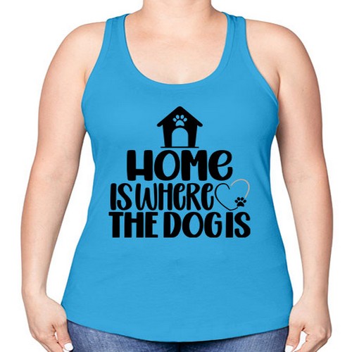 Home Is Where The Dogis Style 20# - dogs -Racerback Tank