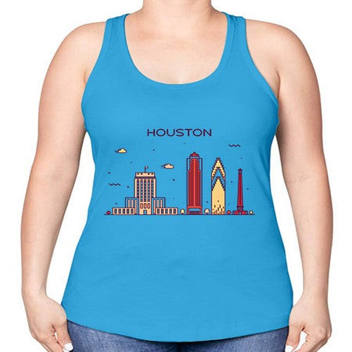 Houston 911# - cities -Racerback Tank