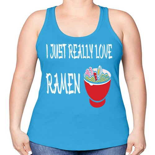 I Just Love Ramen Japanese Anime 238# - anime -Racerback Tank