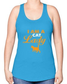 I am a cat lady - cats -Racerback Tank