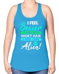 I feel sexier with short hair 12# - ufo -Racerback Tank