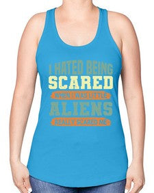 I hated being scared when i was little 13# - ufo -Racerback Tank