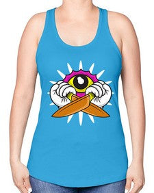 I spy you 140# - cartoon general -Racerback Tank