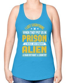 I was an enemy alien 24# - ufo -Racerback Tank