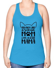 Im Not Like A Regular Mom Style 95# - cats -Racerback Tank