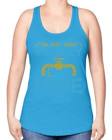 ImJustHeretoLayTshirt986# - plumber -Racerback Tank