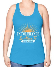 Intolerance is alien 29# - ufo -Racerback Tank
