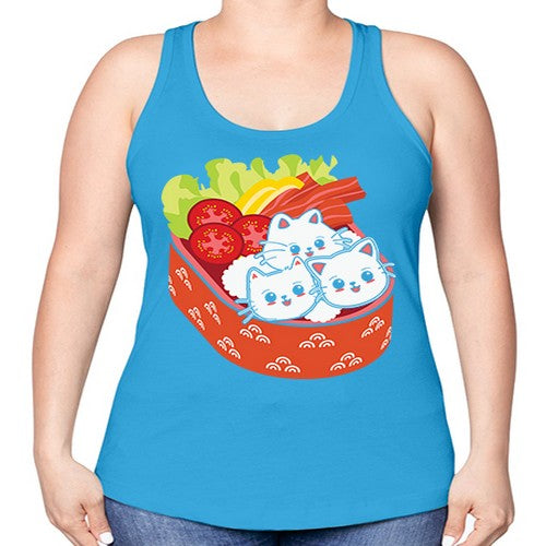 Kawaii Cat Boxed Lunch Anime Anime 266# - anime -Racerback Tank