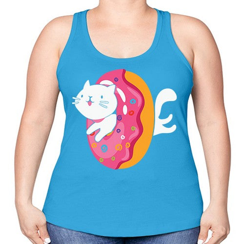 Kawaii Cat Donut Anime Lover Anime 267# - anime -Racerback Tank