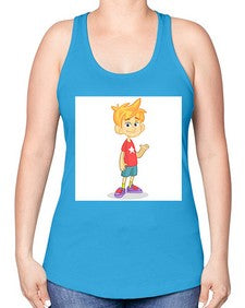 Kid 148# - cartoon general -Racerback Tank