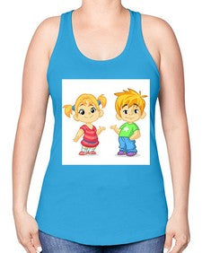 Kid 157# - cartoon general -Racerback Tank