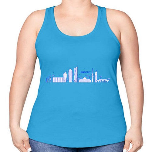 Kuwai City 1093# - cities -Racerback Tank