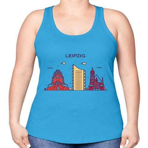 Leipzig 1128# - cities -Racerback Tank