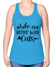 Life Is Better With A Cats Style 99# - cats -Racerback Tank