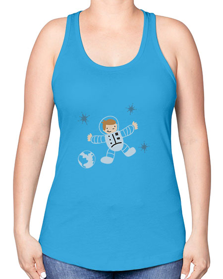 Littlespaceman 16# - space -Racerback Tank