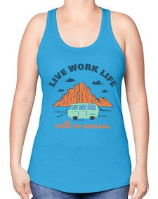 Live Work Life 6# - internet -Racerback Tank