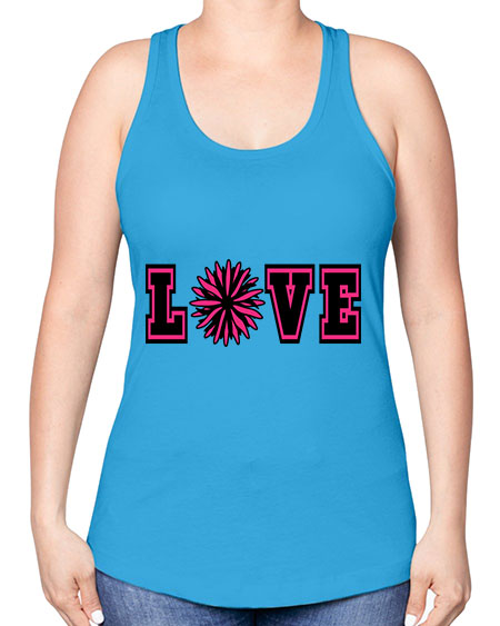 Love 694# - cheer -Racerback Tank