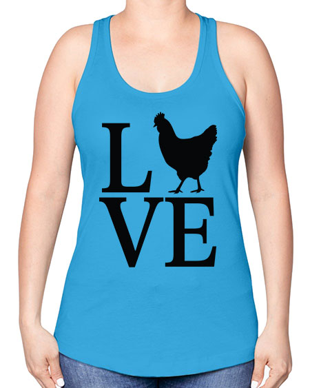 Love - chicken -Racerback Tank