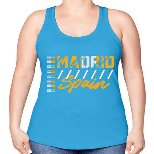 Madrid 1204# - cities -Racerback Tank