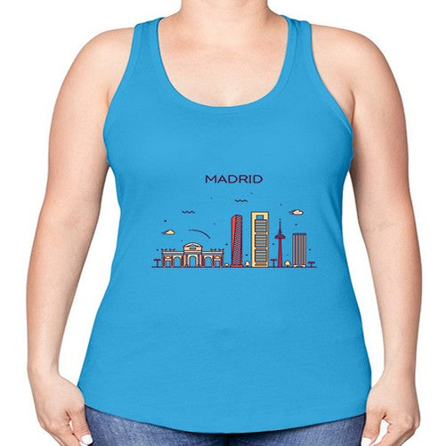 Madrid 1205# - cities -Racerback Tank