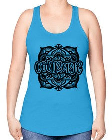 Mandala Courage 759# - mandala -Racerback Tank