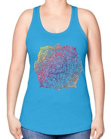 Mandala Courage Rainbow Glitter 758# - mandala -Racerback Tank