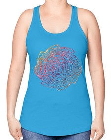 Mandala Dream Rainbow Glitter 760# - mandala -Racerback Tank