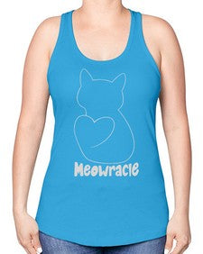 Meowracie - cats -Racerback Tank