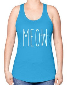 Meoww - cats -Racerback Tank
