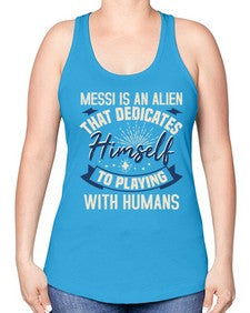 Messi is alien that dedicates himself 33# - ufo -Racerback Tank