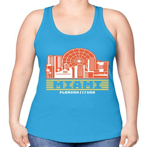Miami 1284# - cities -Racerback Tank