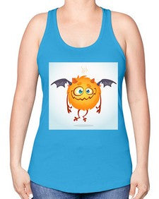 Monster 177# - cartoon general -Racerback Tank