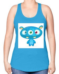 Monster 181# - cartoon general -Racerback Tank