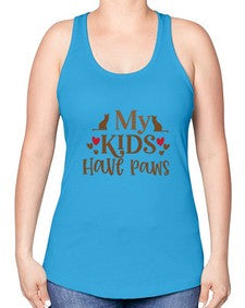 My Kids Have Paws Style 22# - cats -Racerback Tank