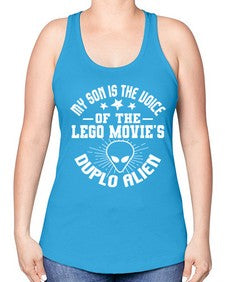 My son is the voice of the logo movies 34# - ufo -Racerback Tank