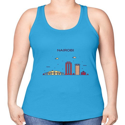 Nairobi 1404# - cities -Racerback Tank