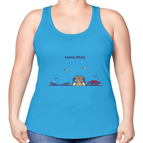 Nanjing 1408# - cities -Racerback Tank