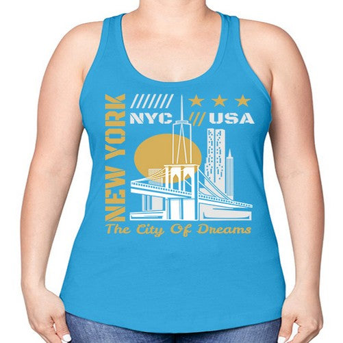 New York 1475# - cities -Racerback Tank