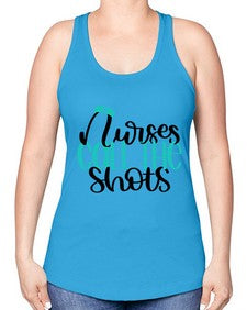 Nurses Call The Shots Style Style 1236# - nurse -Racerback Tank