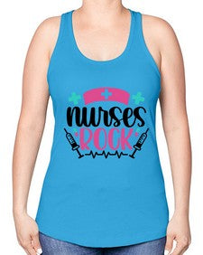Nurses Rock Style Style 1254# - nurse -Racerback Tank