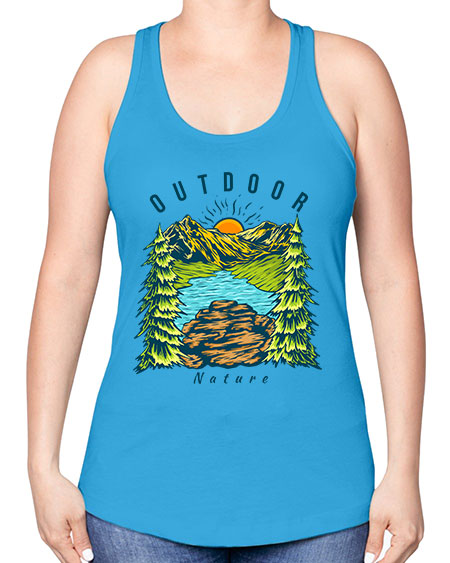 Outdoor Nature 17# - nature -Racerback Tank